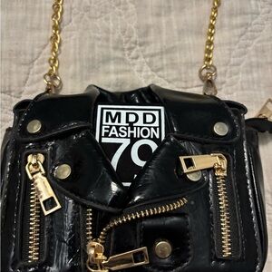 Black and Gold Crossbody Bag